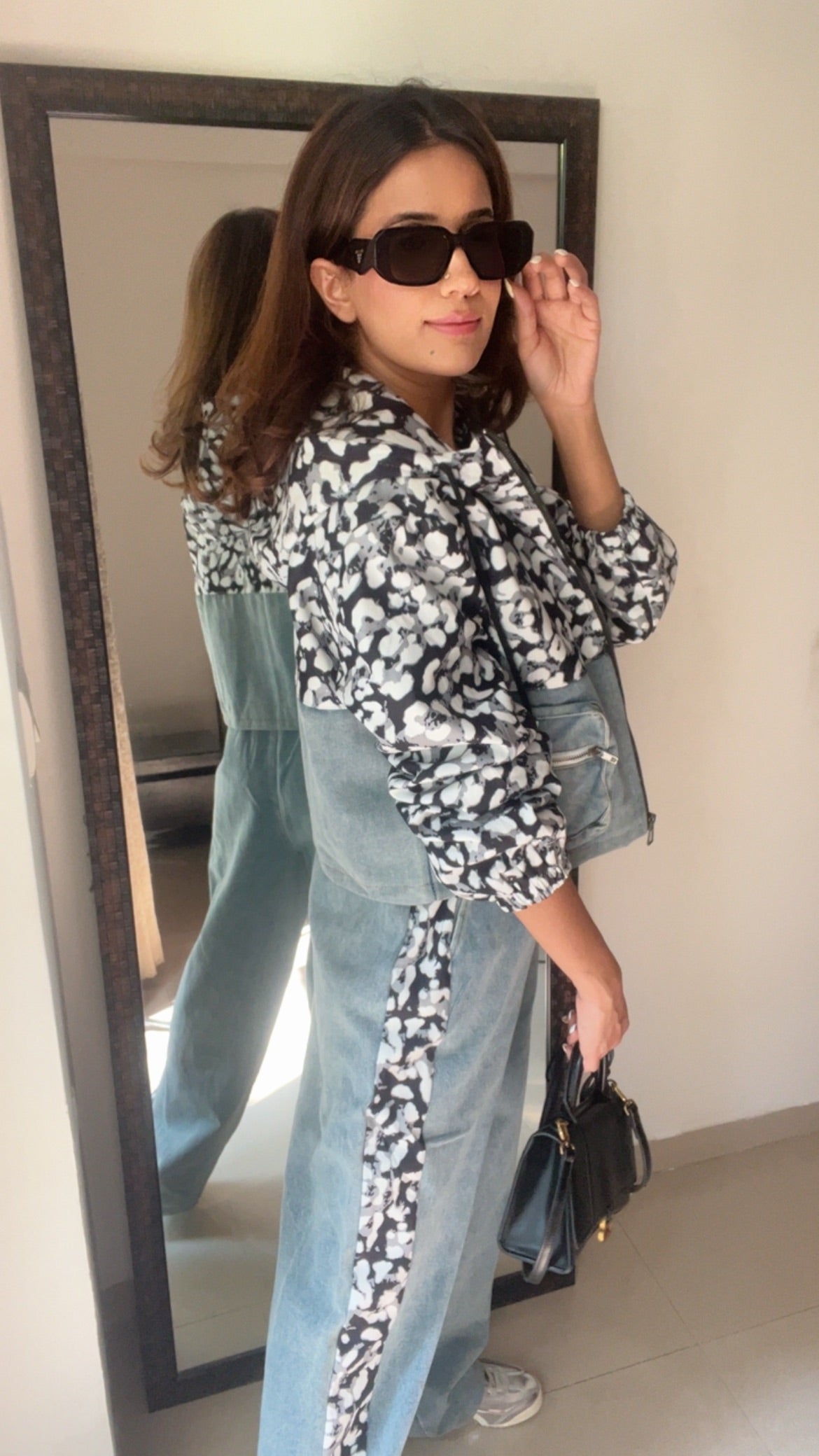 Leopard Denim Lounge Set