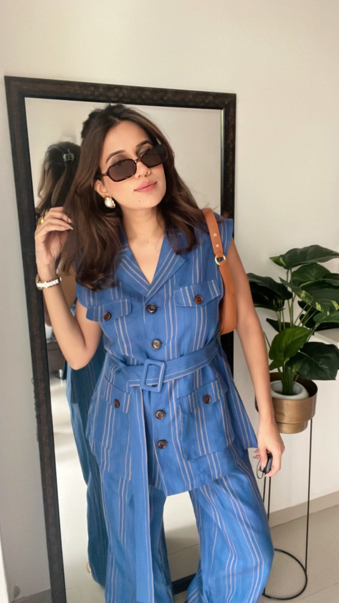 Linen Pinstripe Co-ord Set