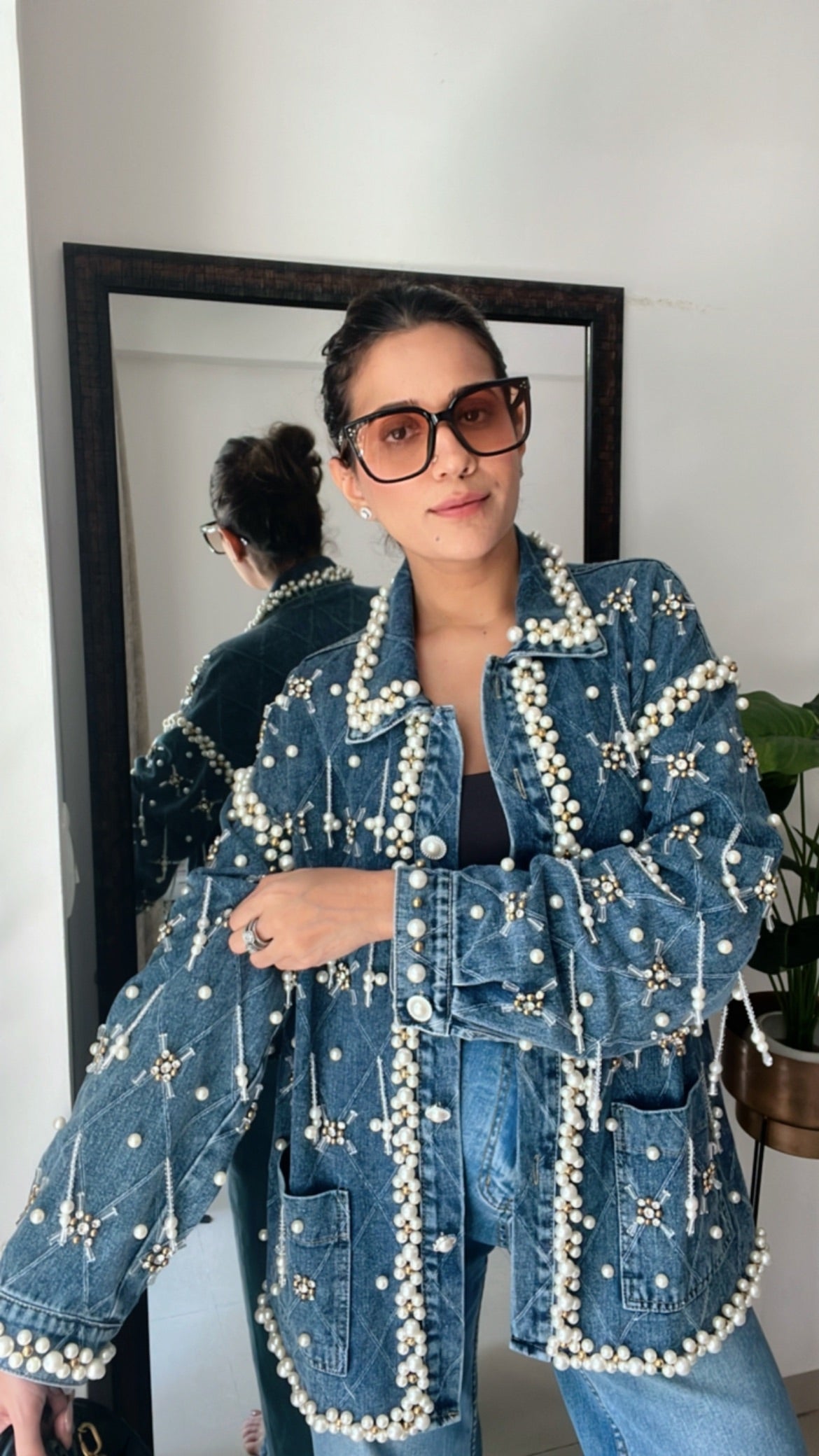 Overloaded Pearl Denim Fall Jacket