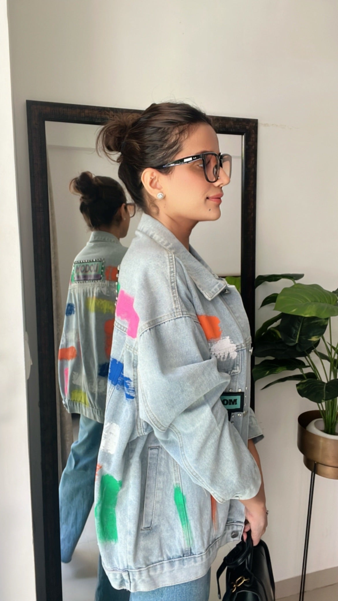 Color Splash Denim Fall Jacket