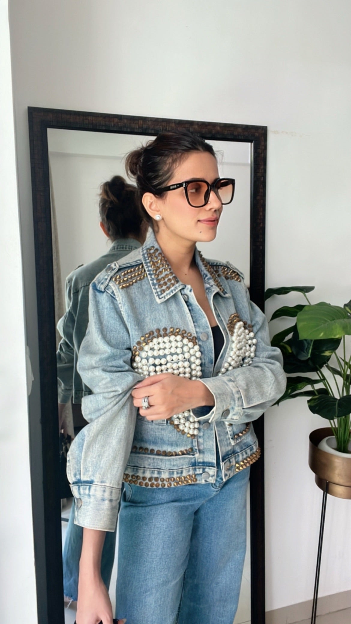 Rivet Heart Denim Fall Jacket