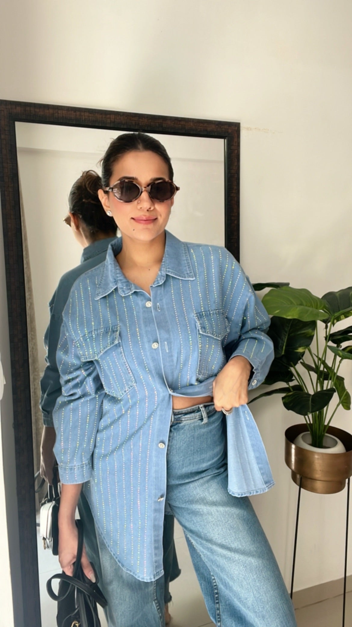 Swarovski Denim Shirt