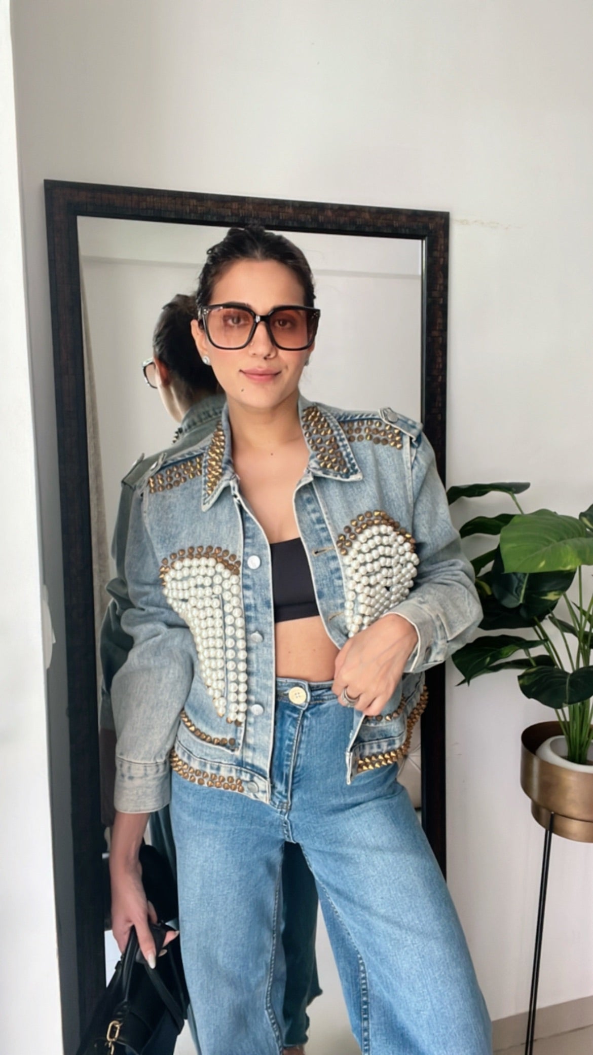 Rivet Heart Denim Fall Jacket