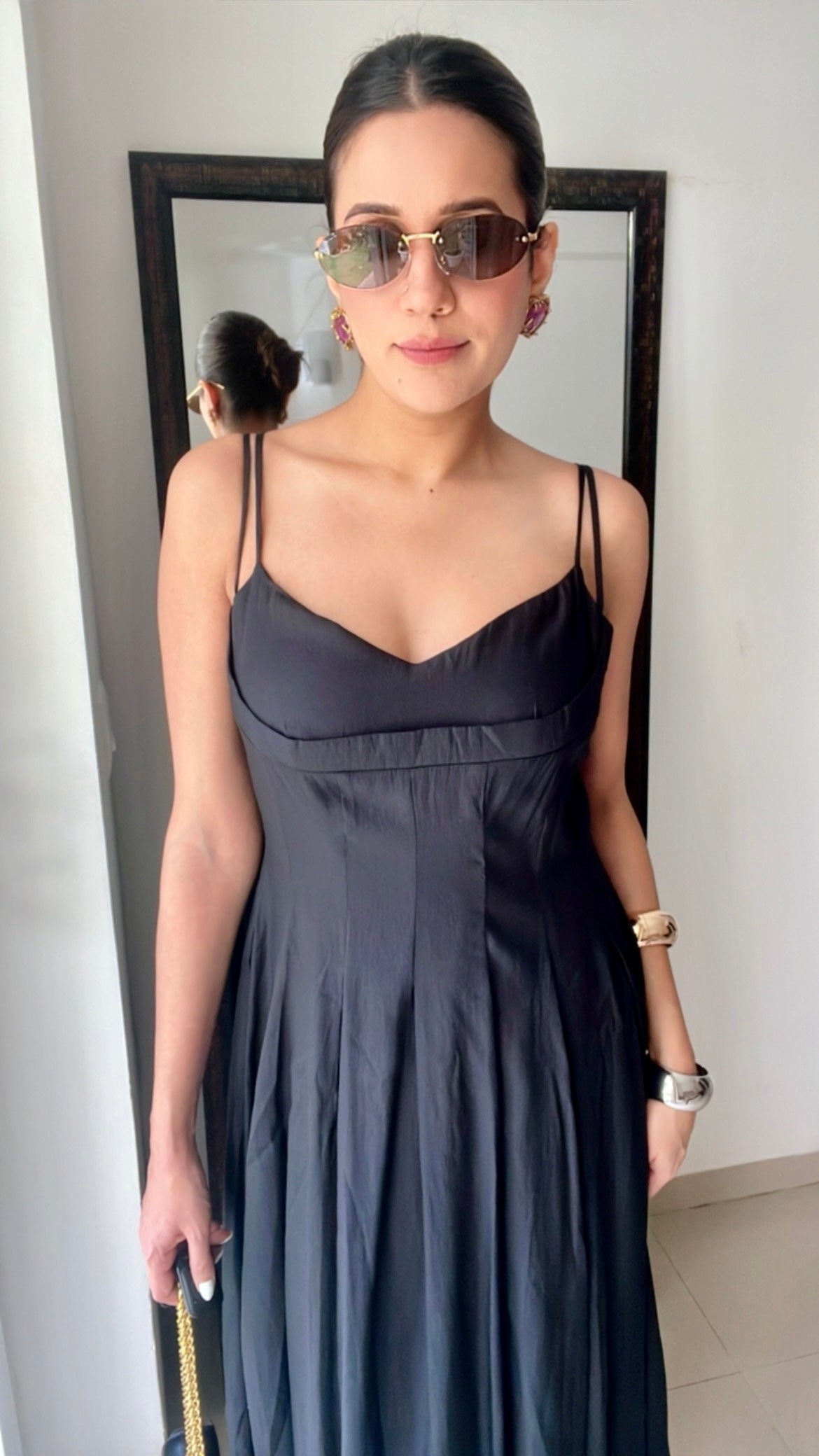 Classic Black Midi Dress
