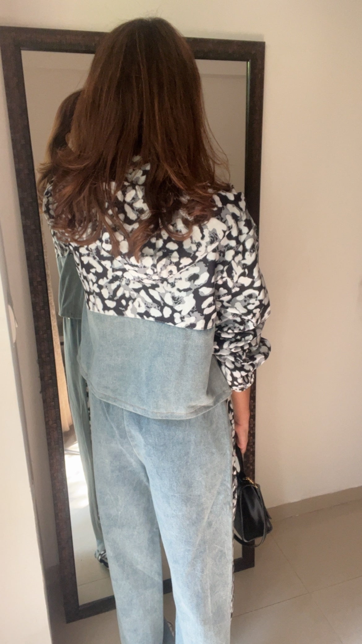 Leopard Denim Lounge Set