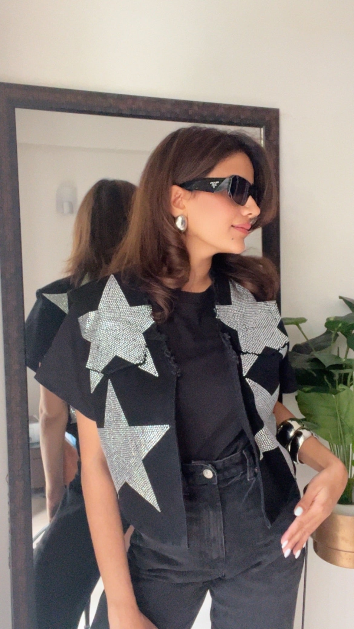 Swarovski Star Denim Fall Vest