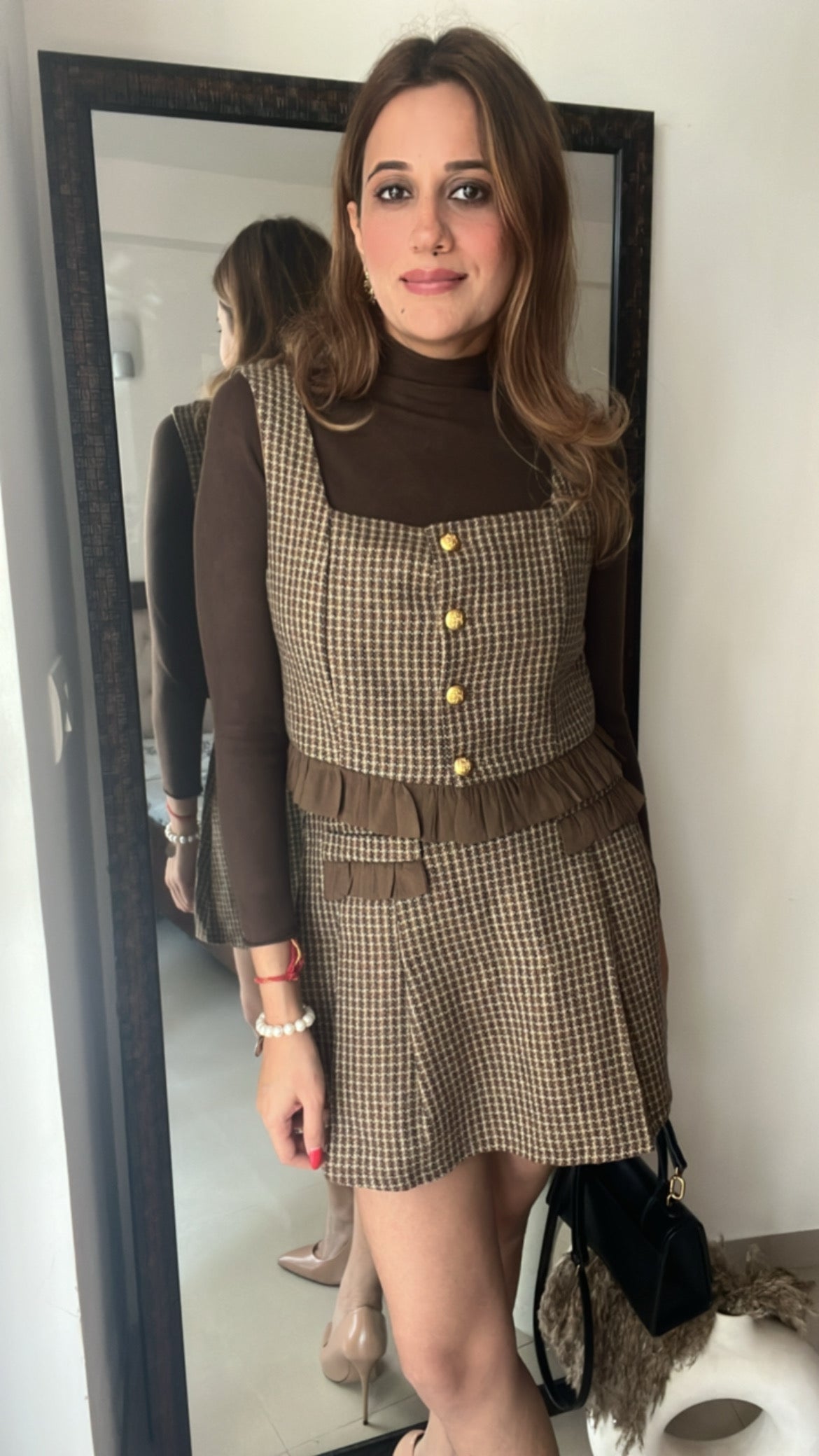 Millie Tweed Skater Skirt Fall Co-ord Set