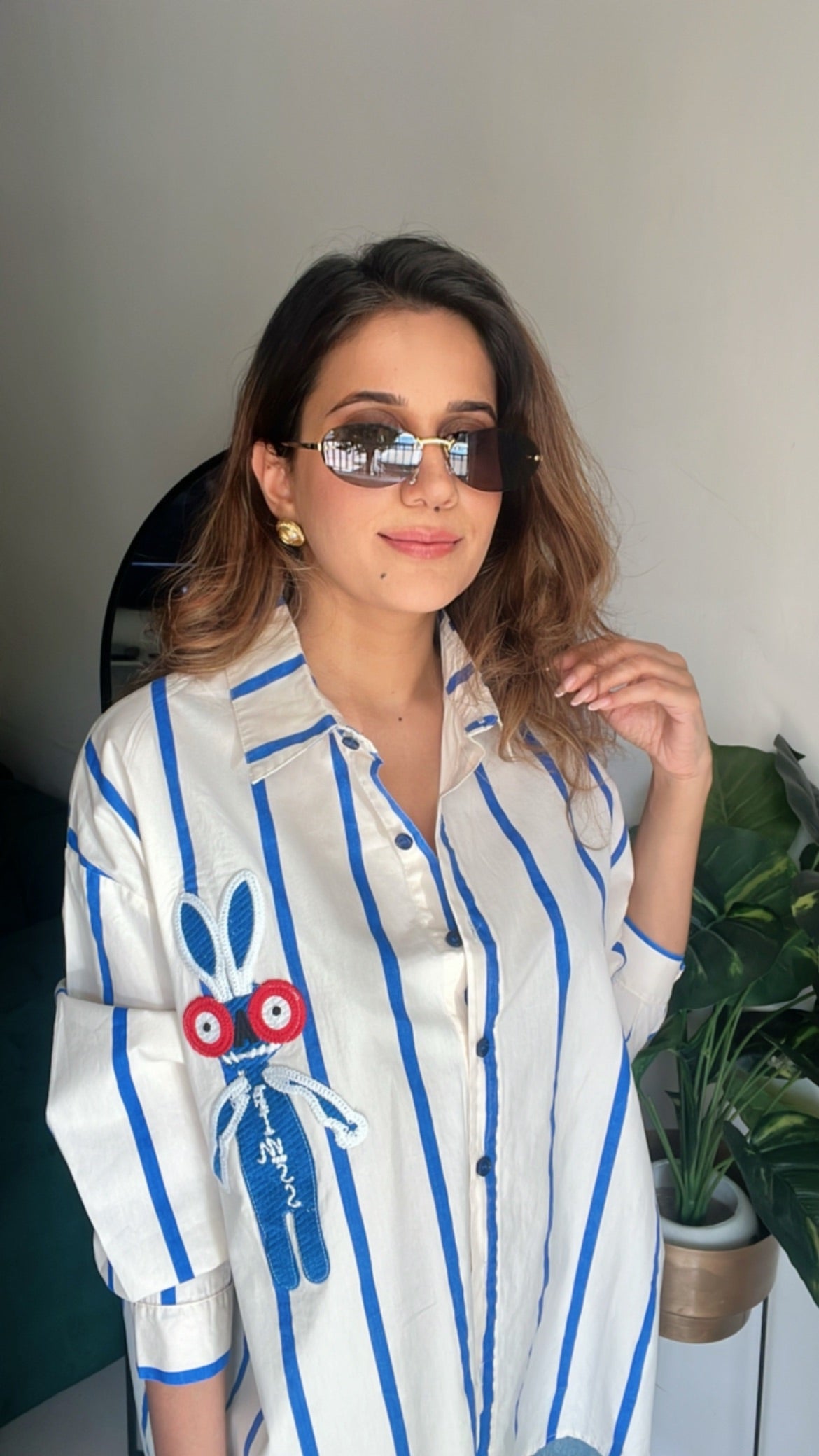 Graphic Poplin Stripe Shirt