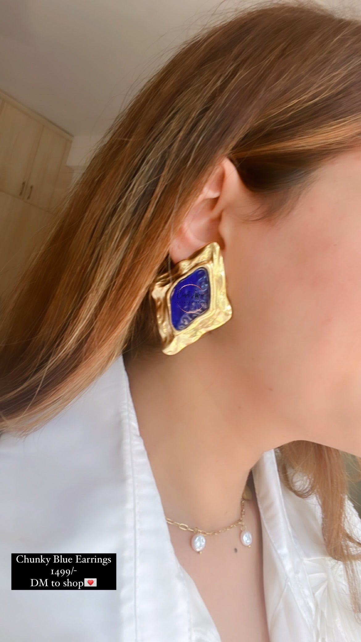 Diamond Blue Earrings