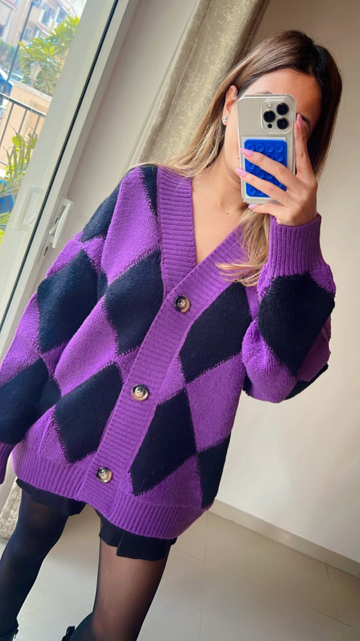 Waffle Knit Fall Cardigan