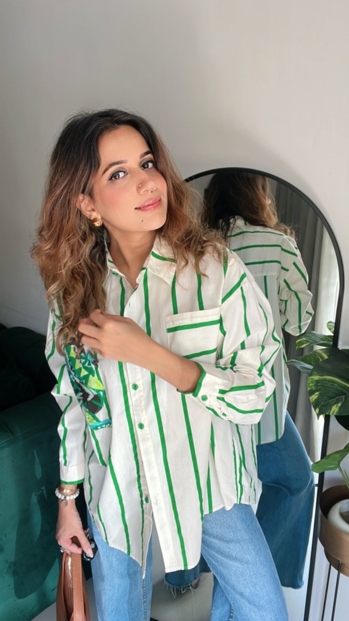 Graphic Poplin Stripe Shirt