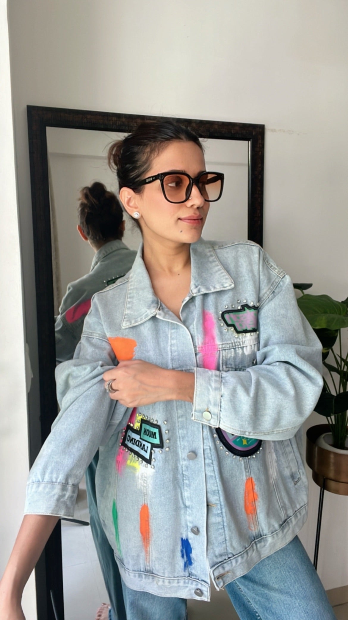 Color Splash Denim Fall Jacket