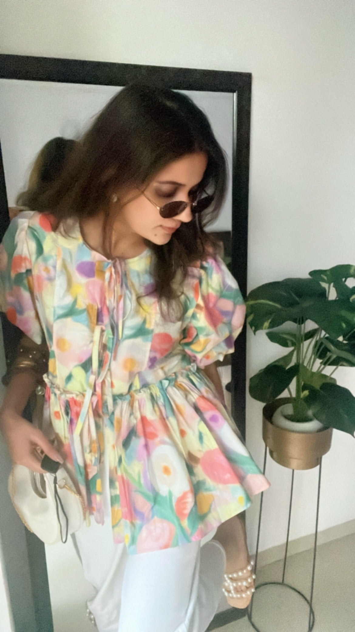 Colorblast Tieknot Poplin Top