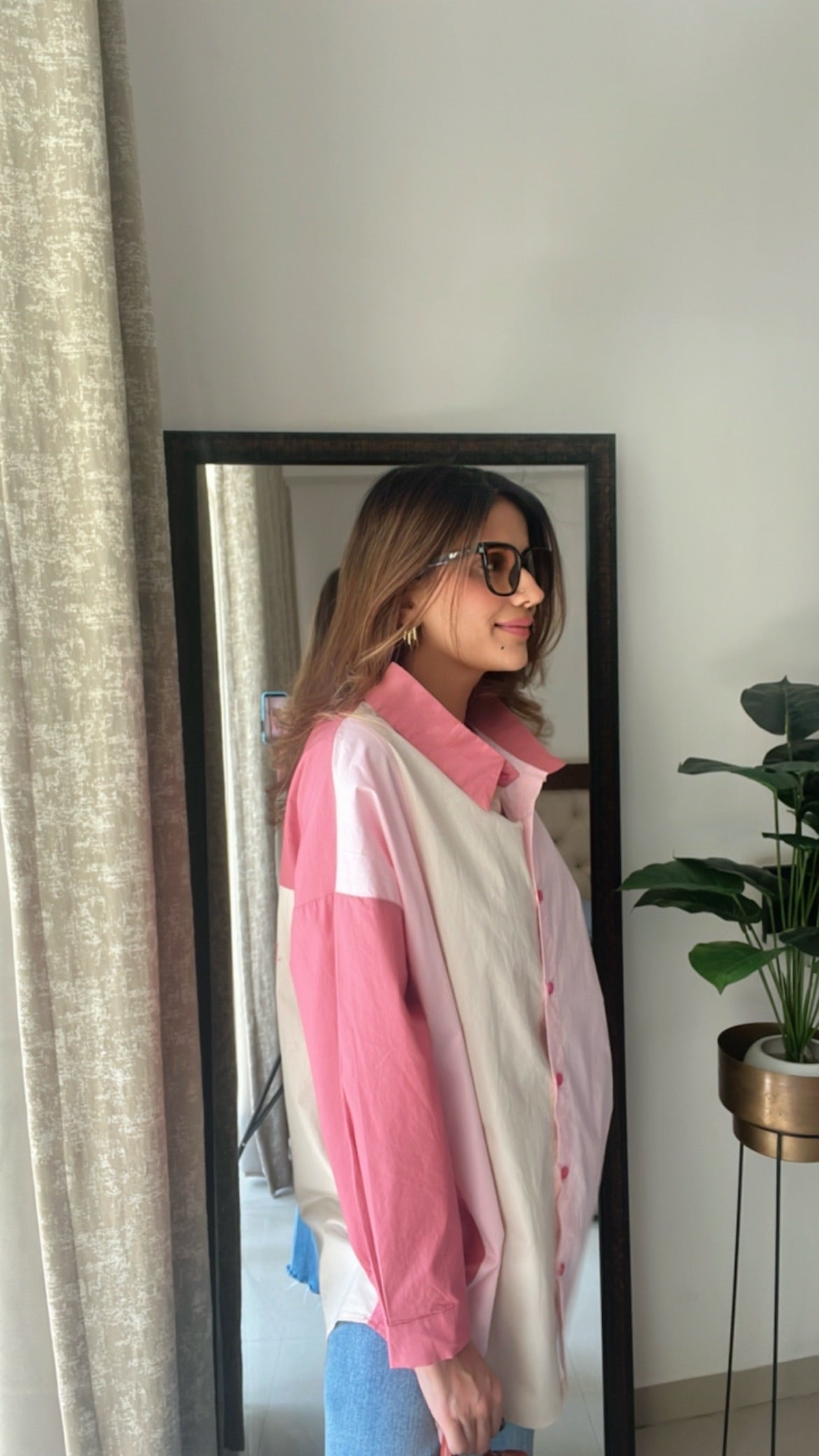 Colorblock Poplin Shirt