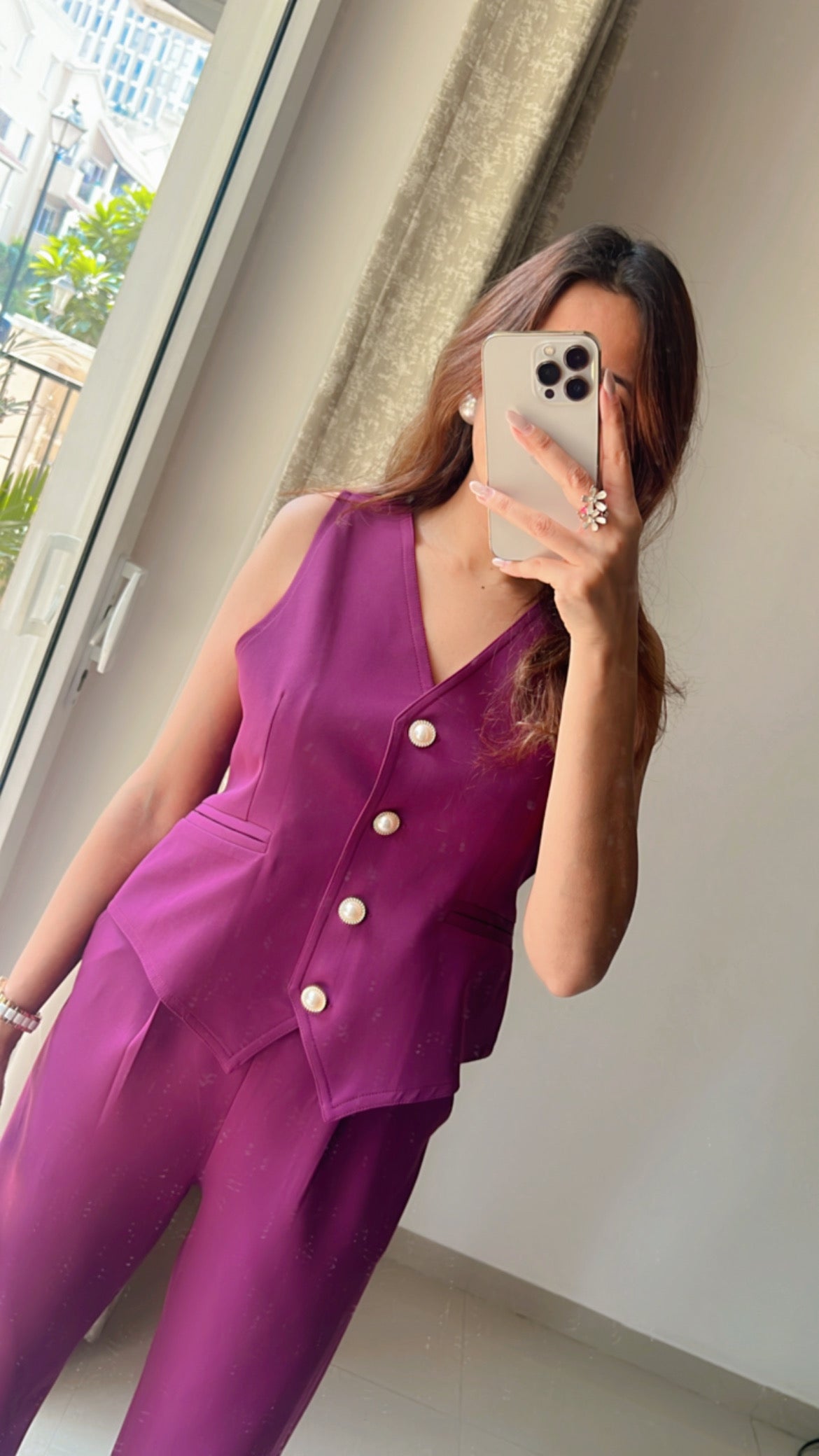 Solid Waist coat Co-ord