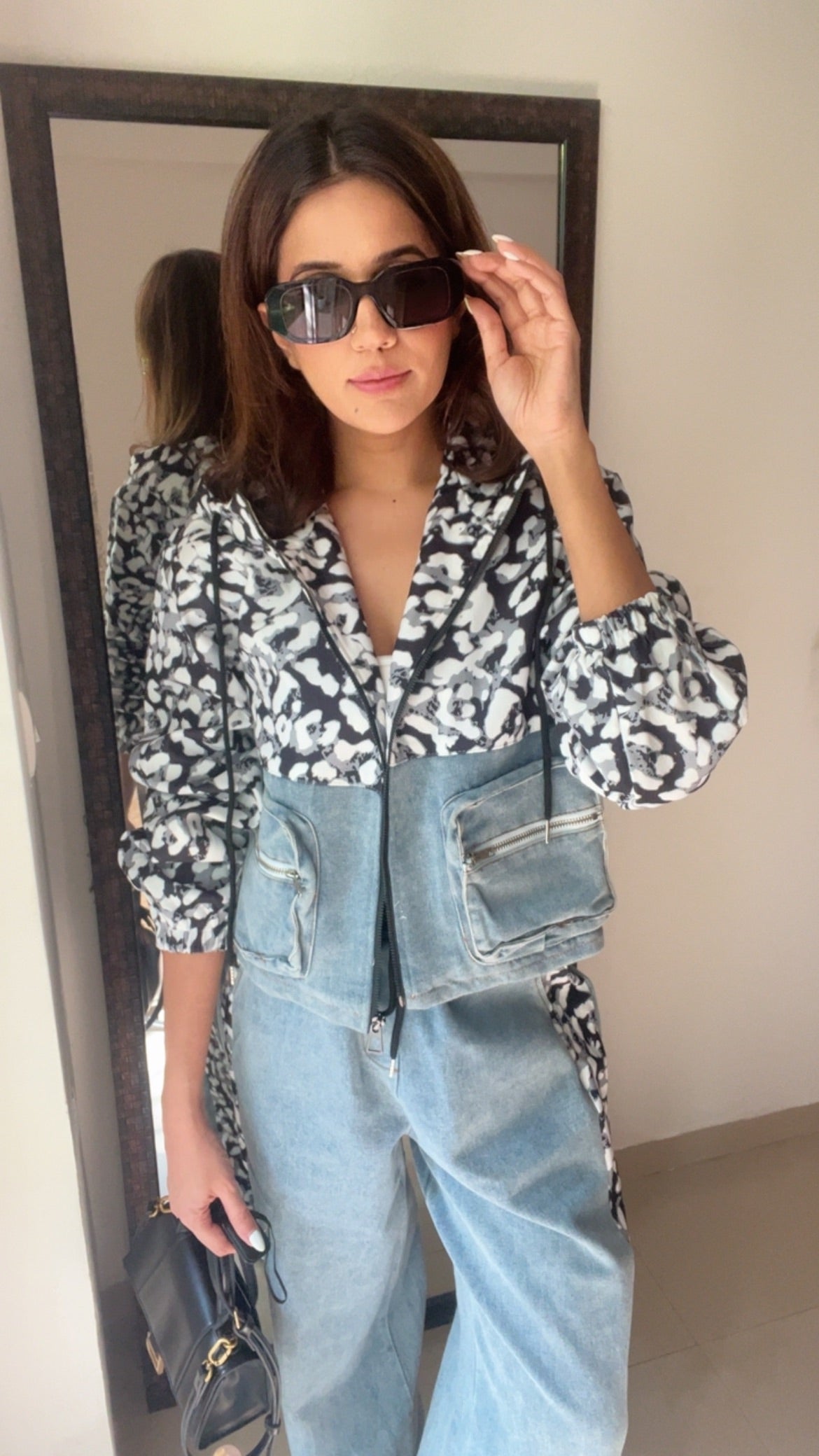 Leopard Denim Lounge Set