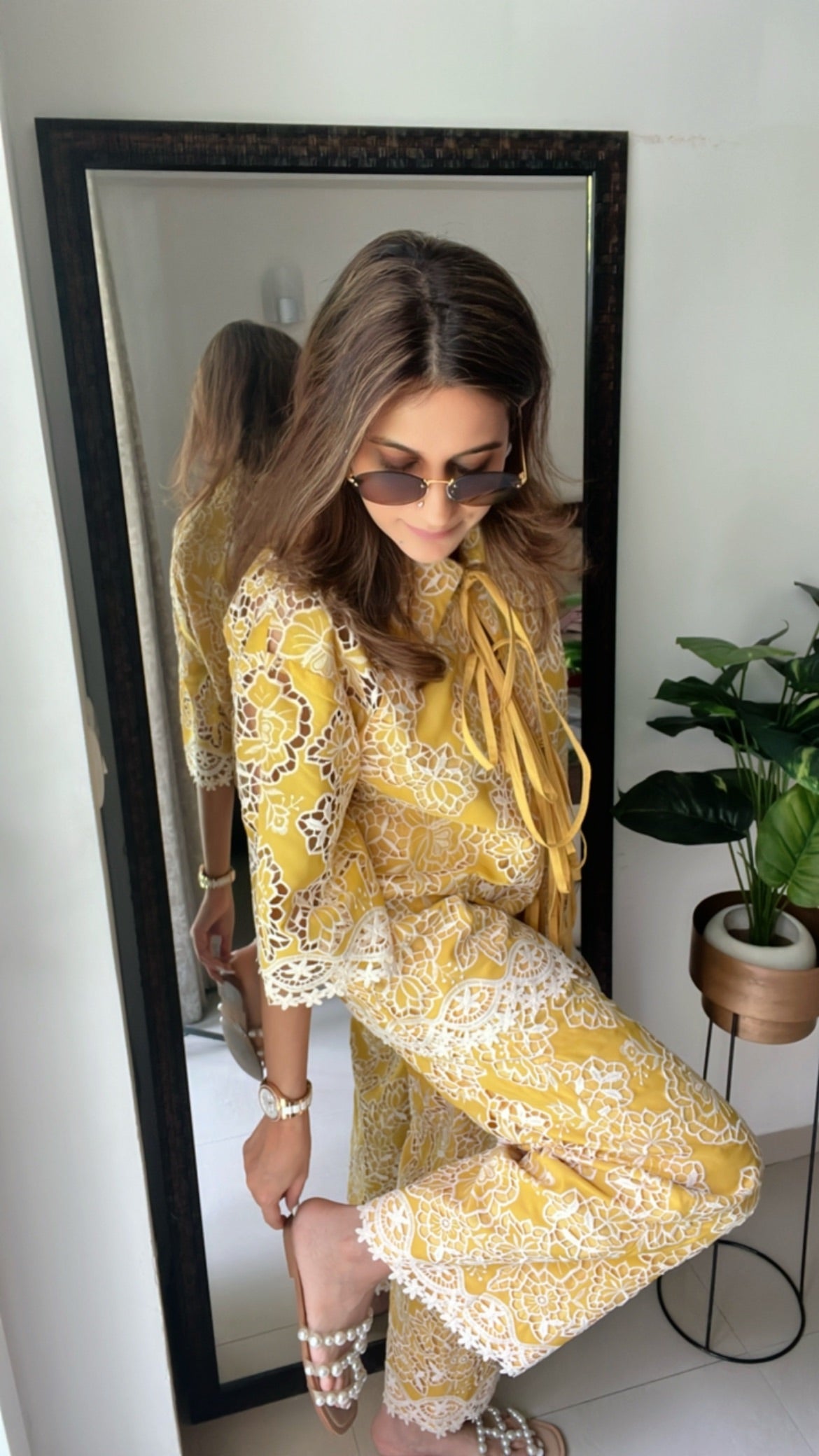 Sunshine Yellow Tie knot Co-ord