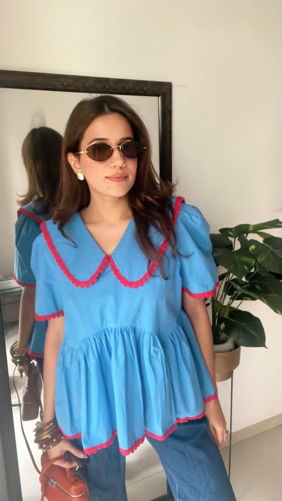 Peterpan Wide Peplum Top