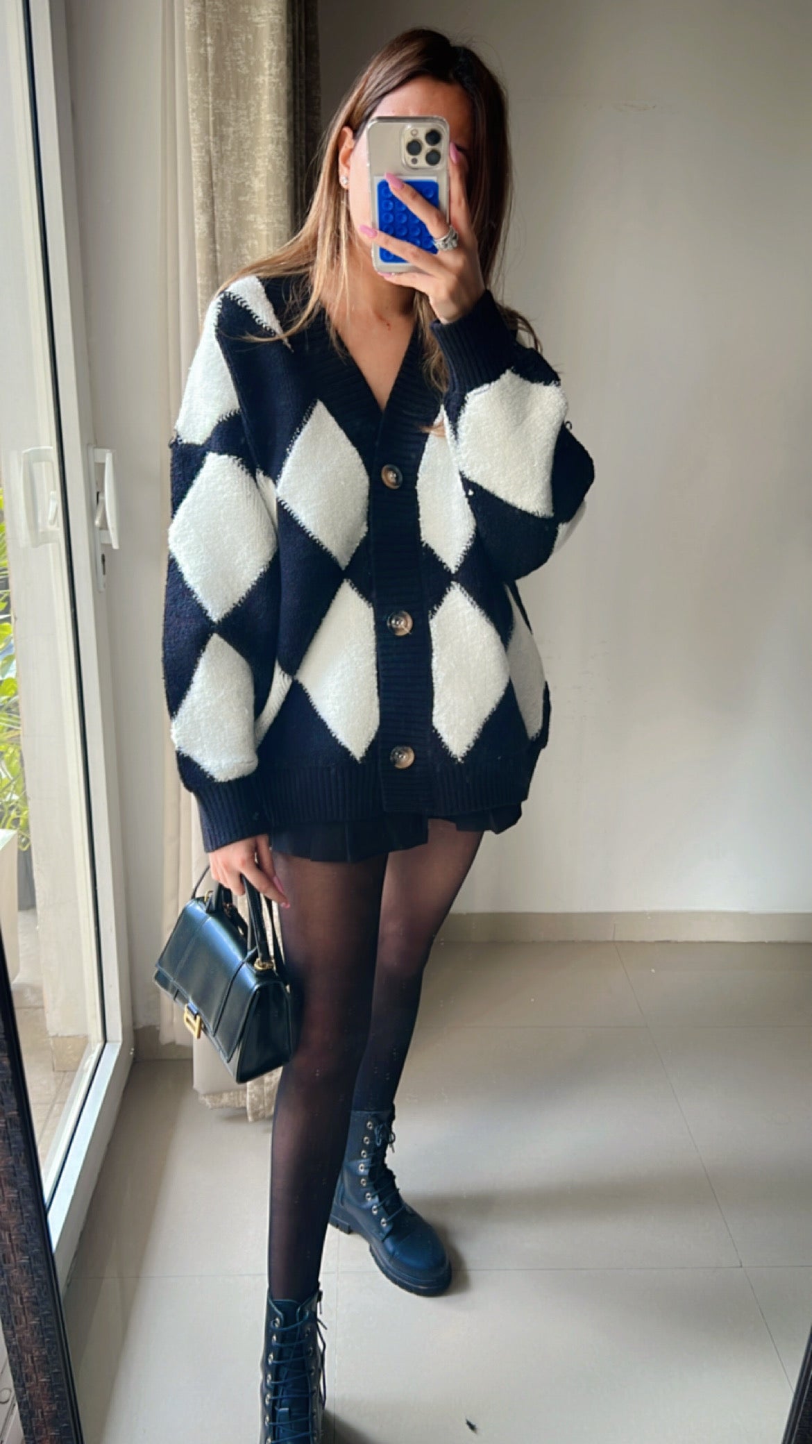 Waffle Knit Fall Cardigan