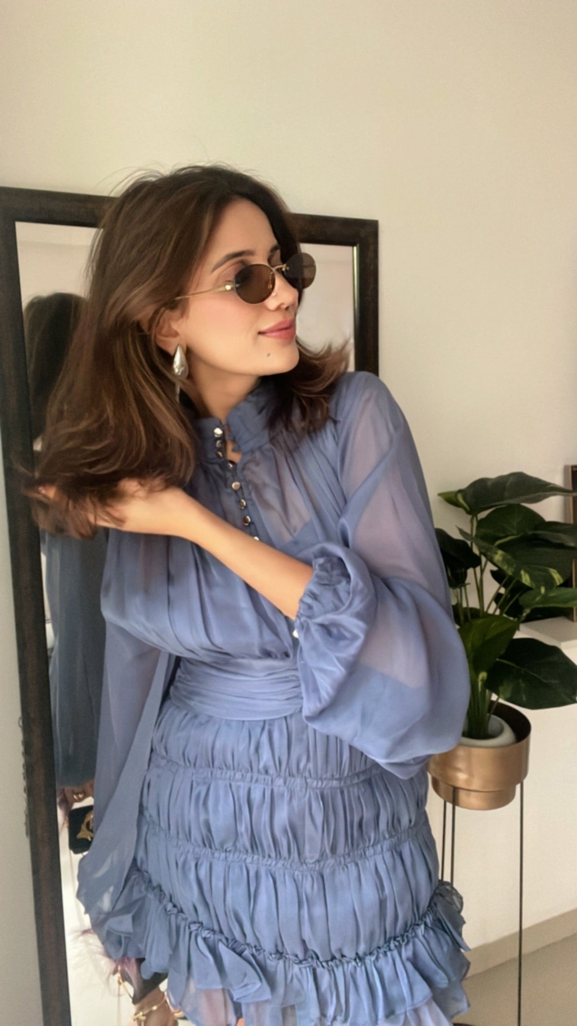 Buttoned Rouge Dress