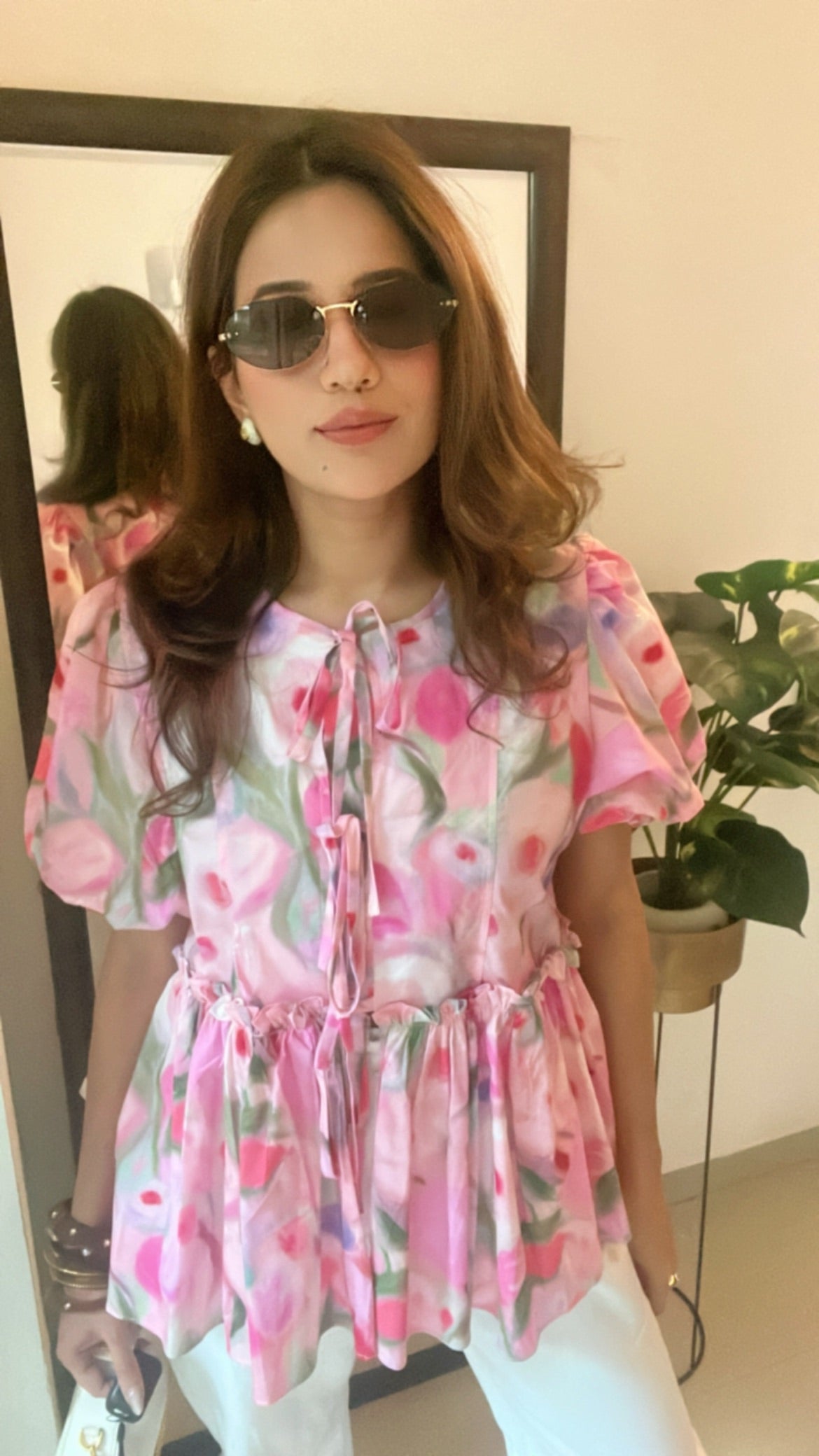 Colorblast Tieknot Poplin Top