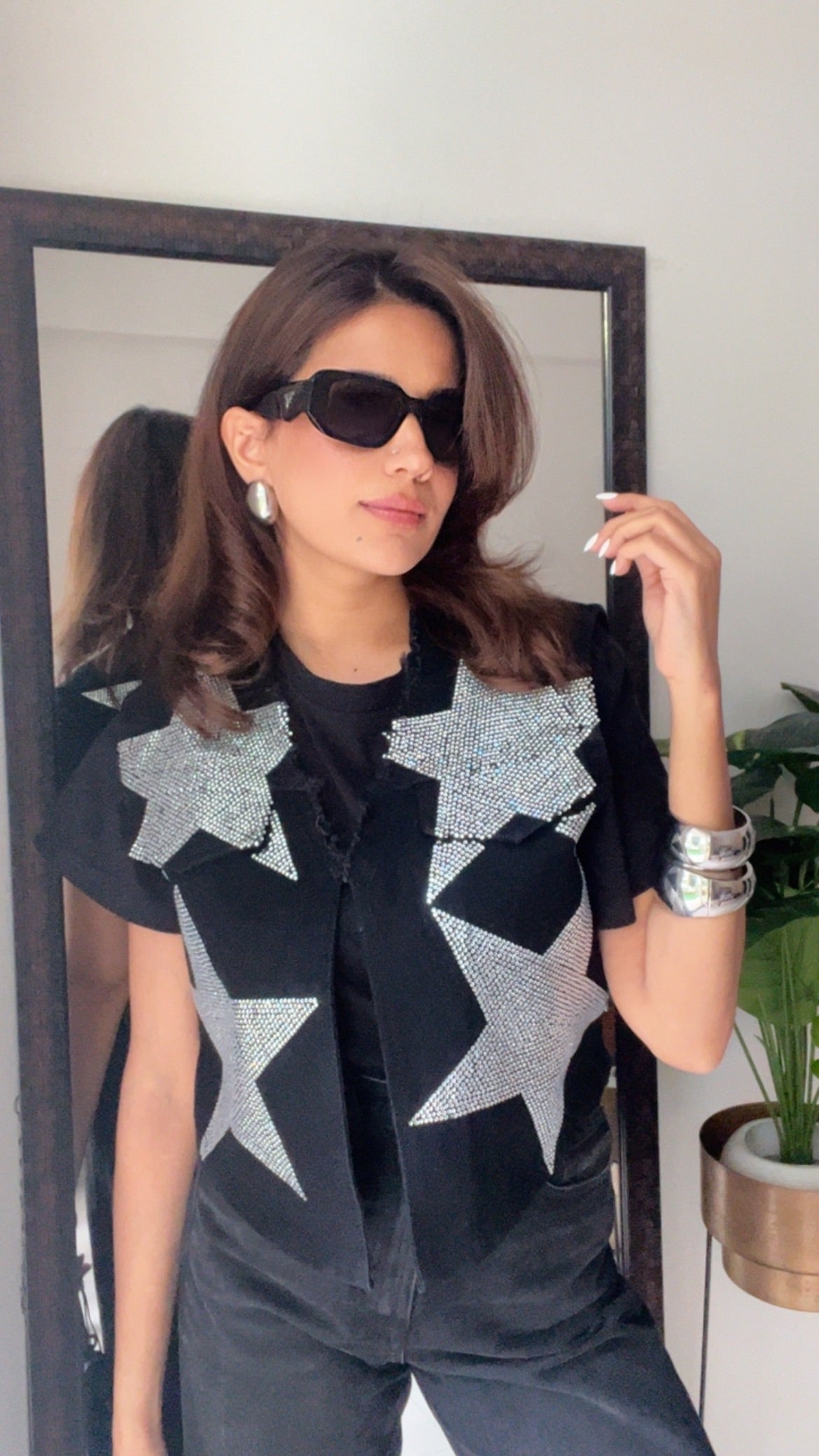 Swarovski Star Denim Fall Vest