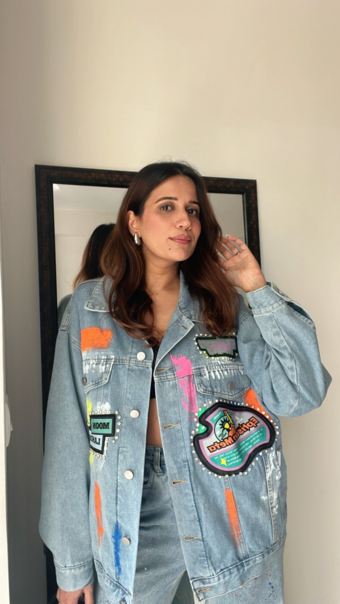 Classic Playful Denim Fall Jacket