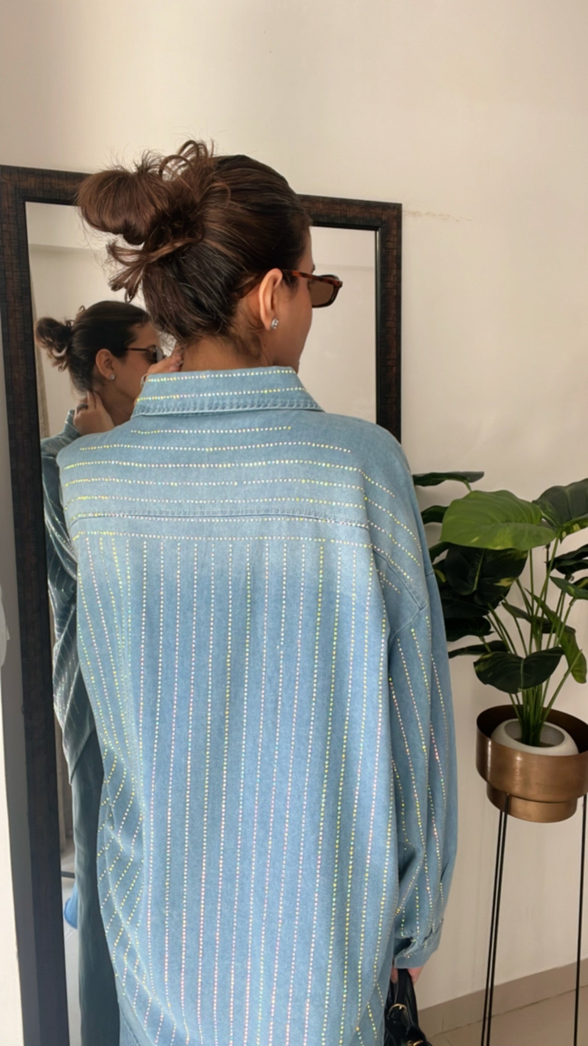Swarovski Studded Denim shirt