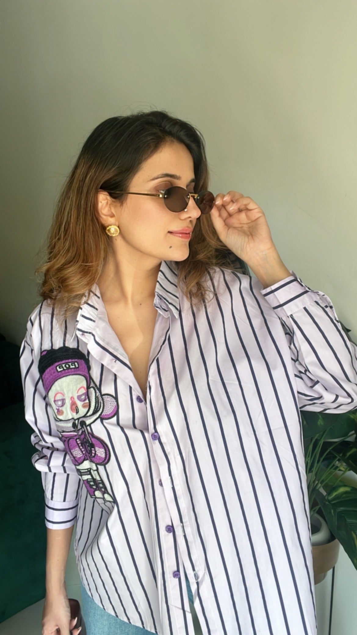 Graphic Poplin Stripe Shirt
