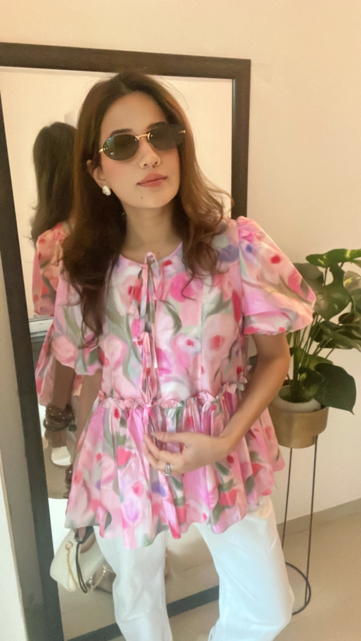 Colorblast Tieknot Poplin Top