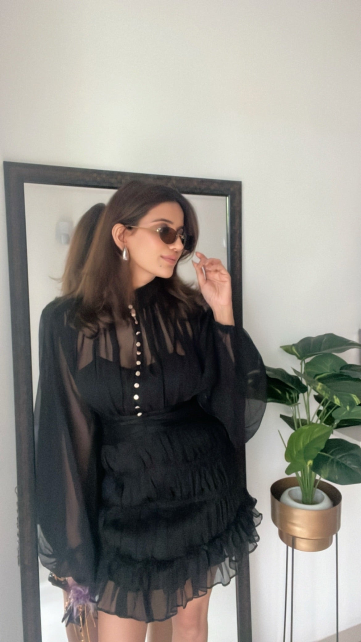 Buttoned Rouge Dress