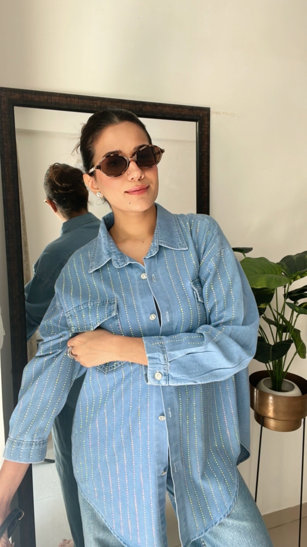 Swarovski Denim Shirt