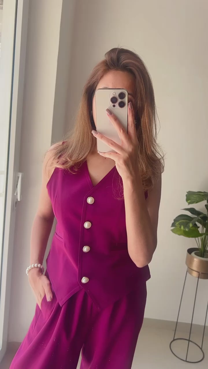 Monotone Waiscoat Co-ord