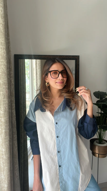 Colorblock Poplin Shirt
