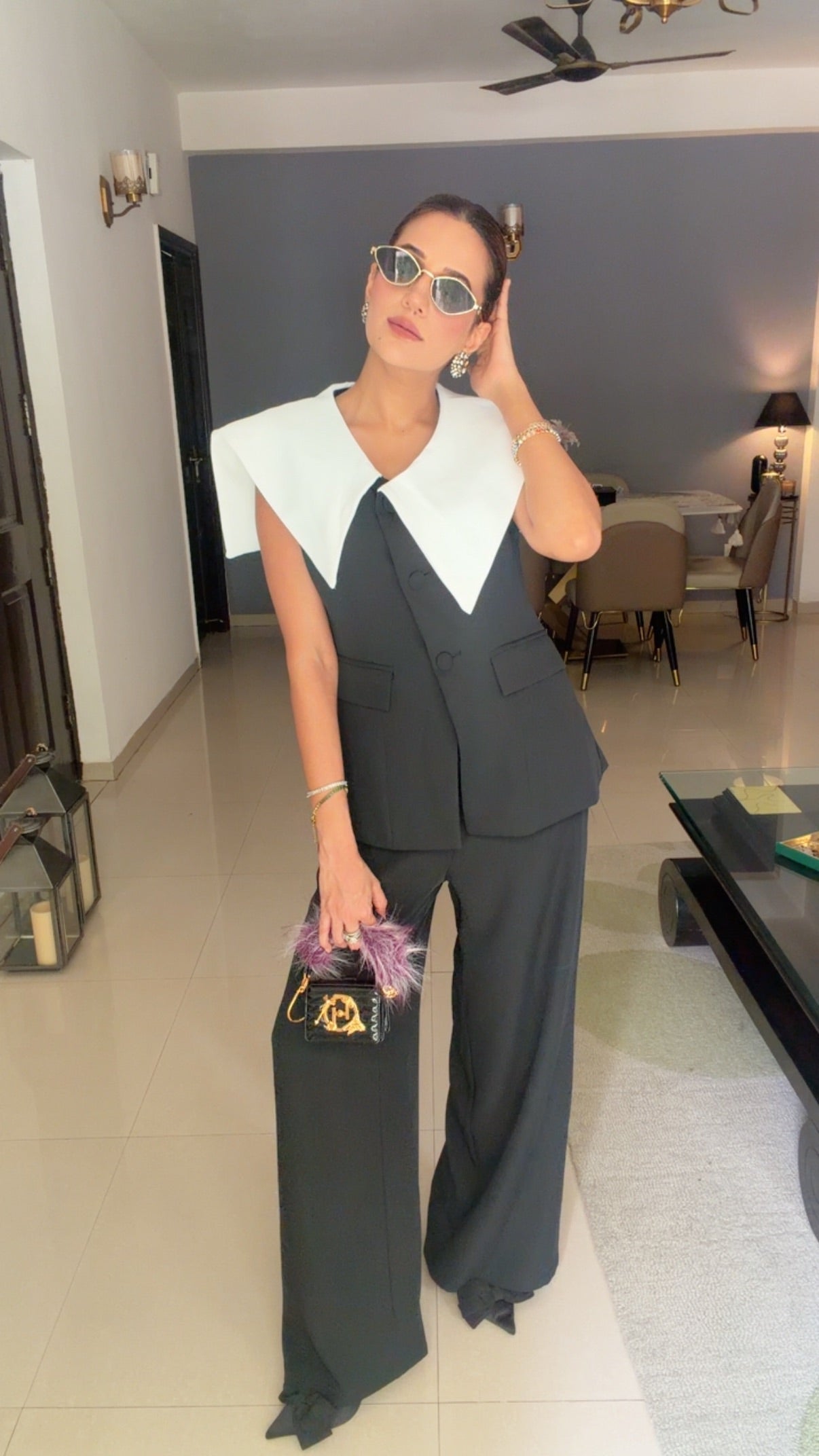 Noir Collar Co-ord Set