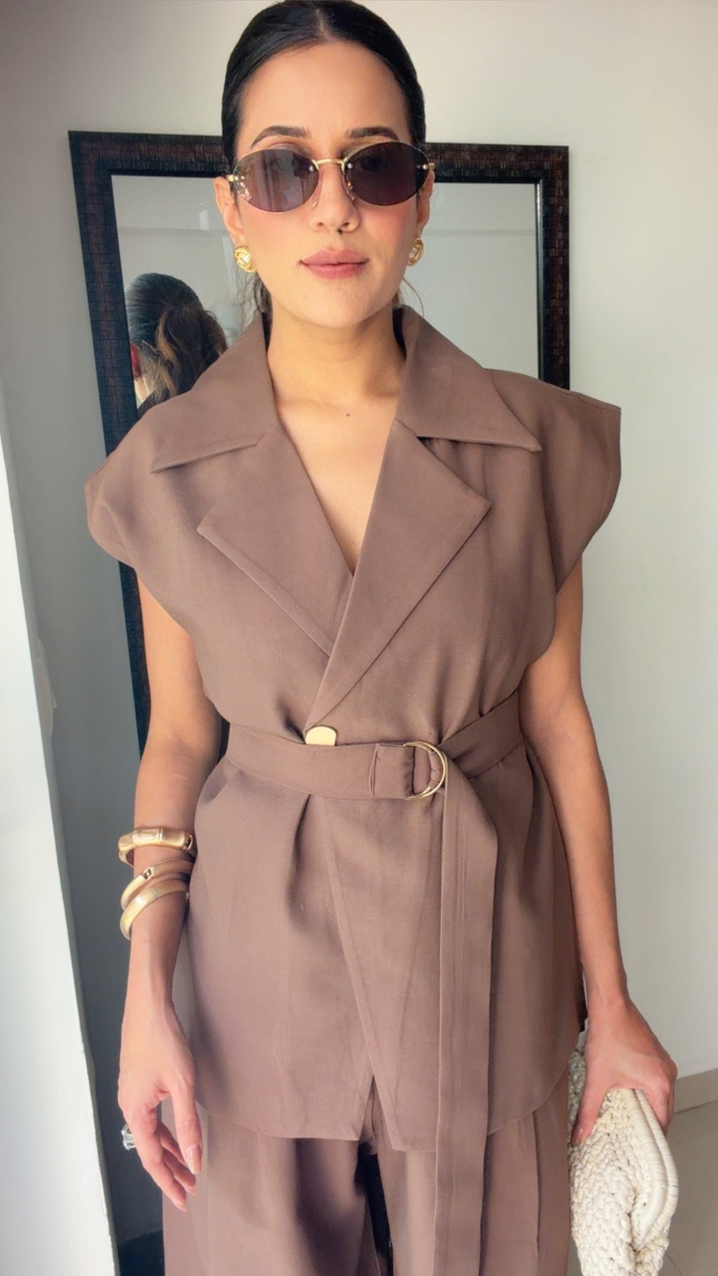 Elevated Luxe Belted Ensemble Co-ord Set