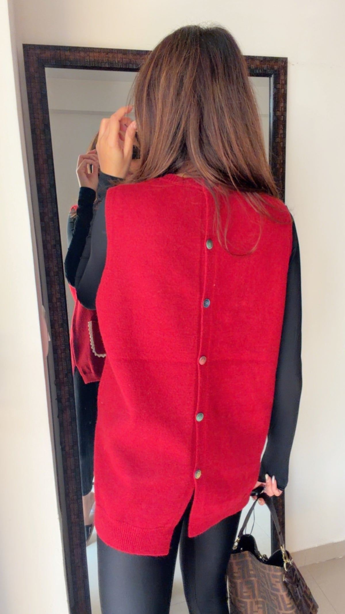 Buttoned Knit Fall Vest