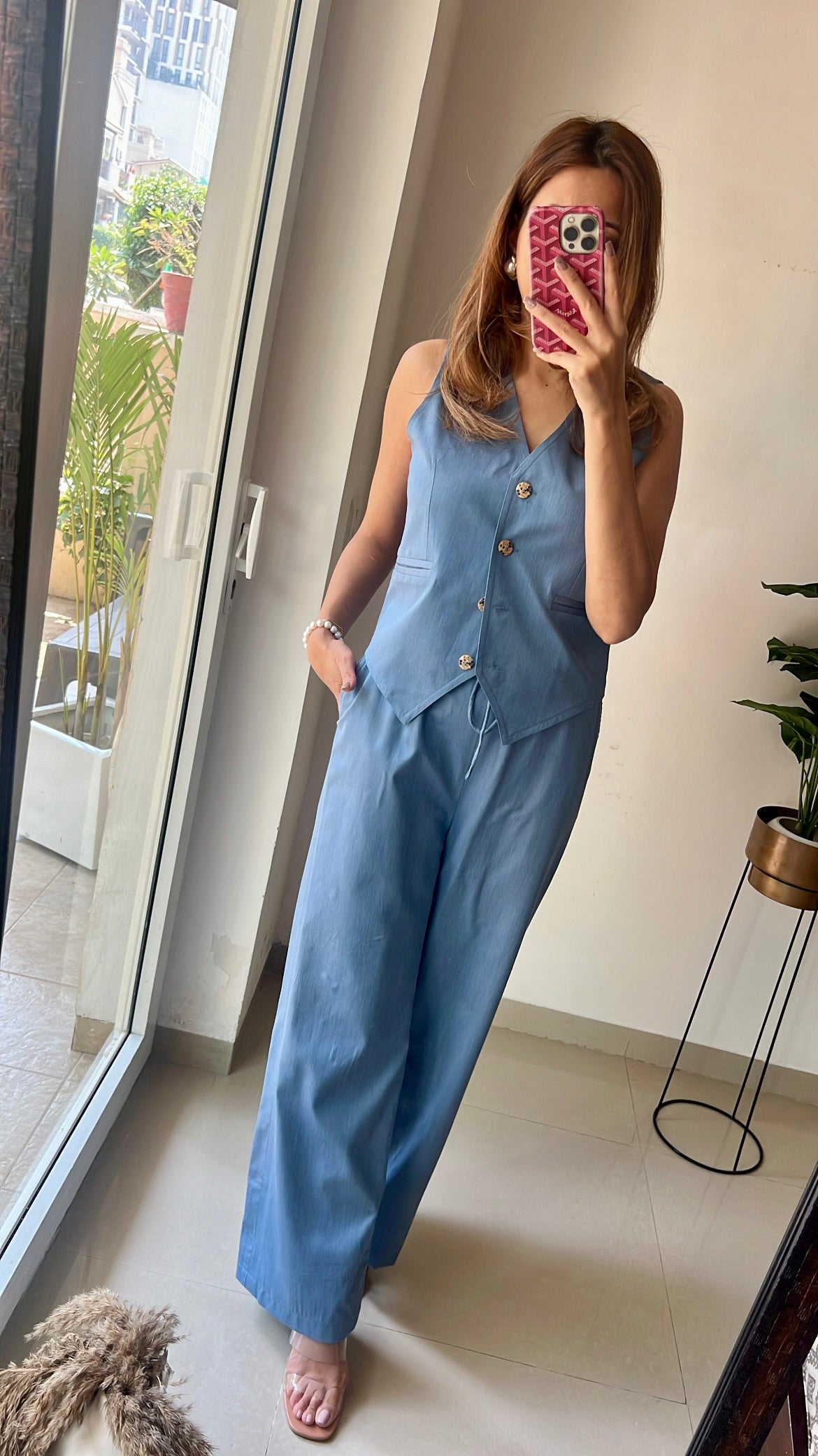 Denim Inspo Linen Co-ord Set