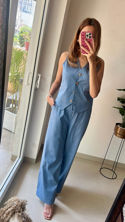 Denim Inspo Linen Co-ord Set