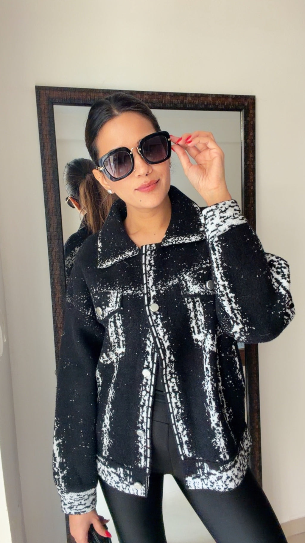 Monochrome Woolen Fall Jacket