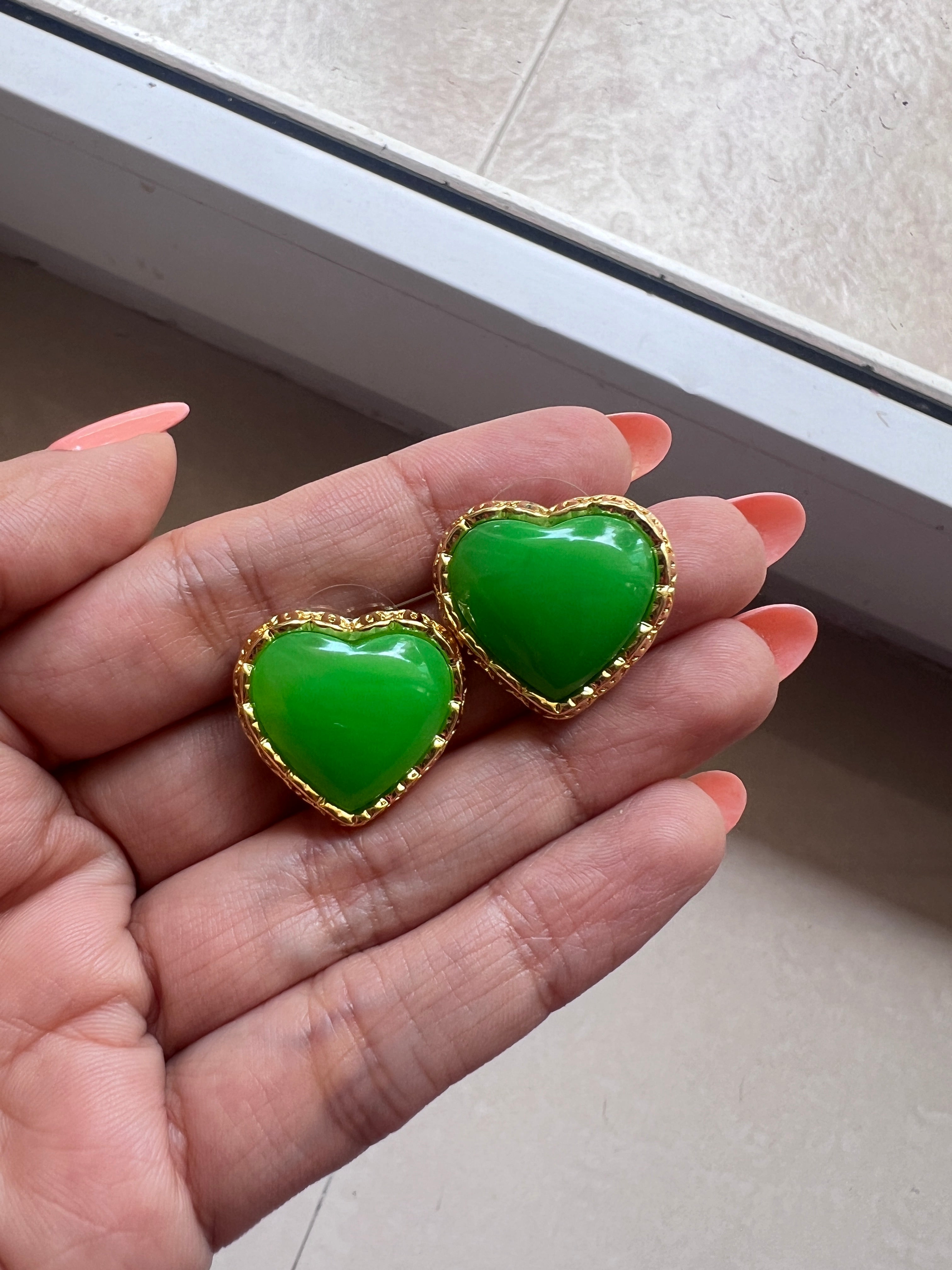 Green Earrings