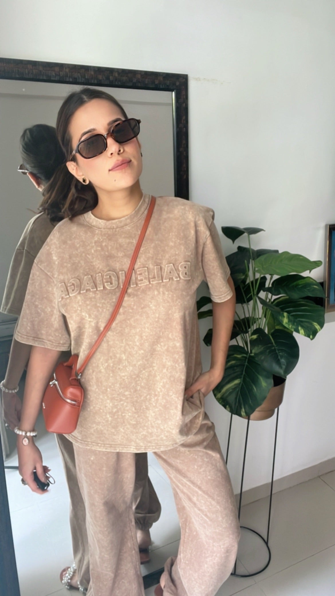 Washed Monotone Jogger Lounge Set