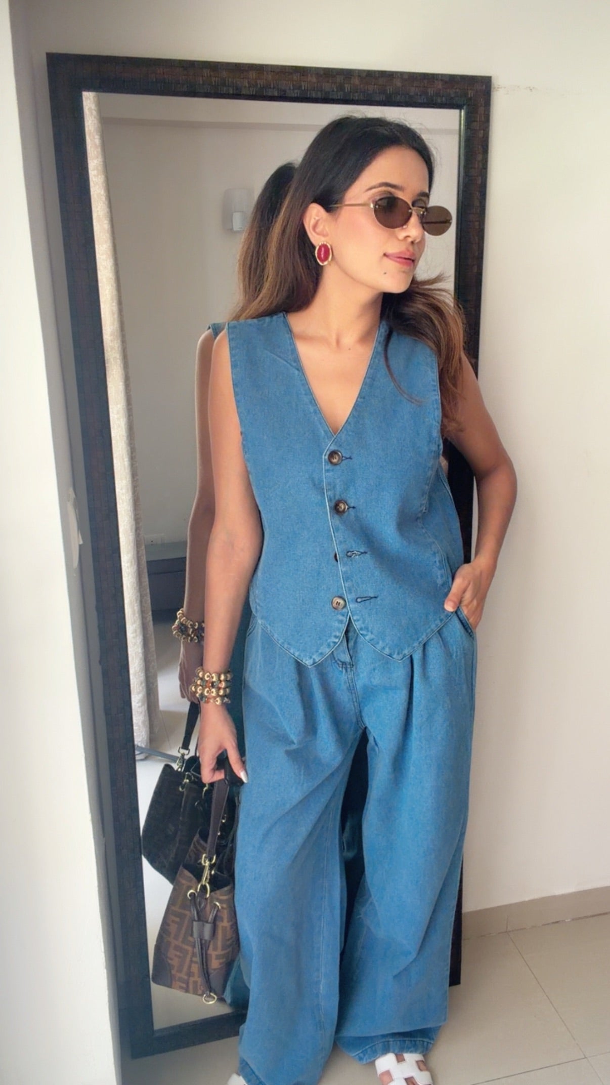 Vest Inspo Denim Co-ord Set