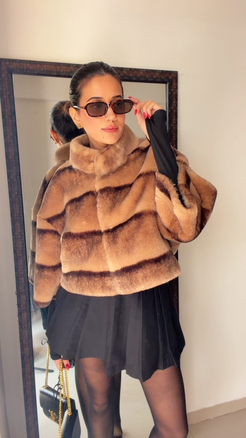 Ombre Luxe Faux Fur Fall Jacket