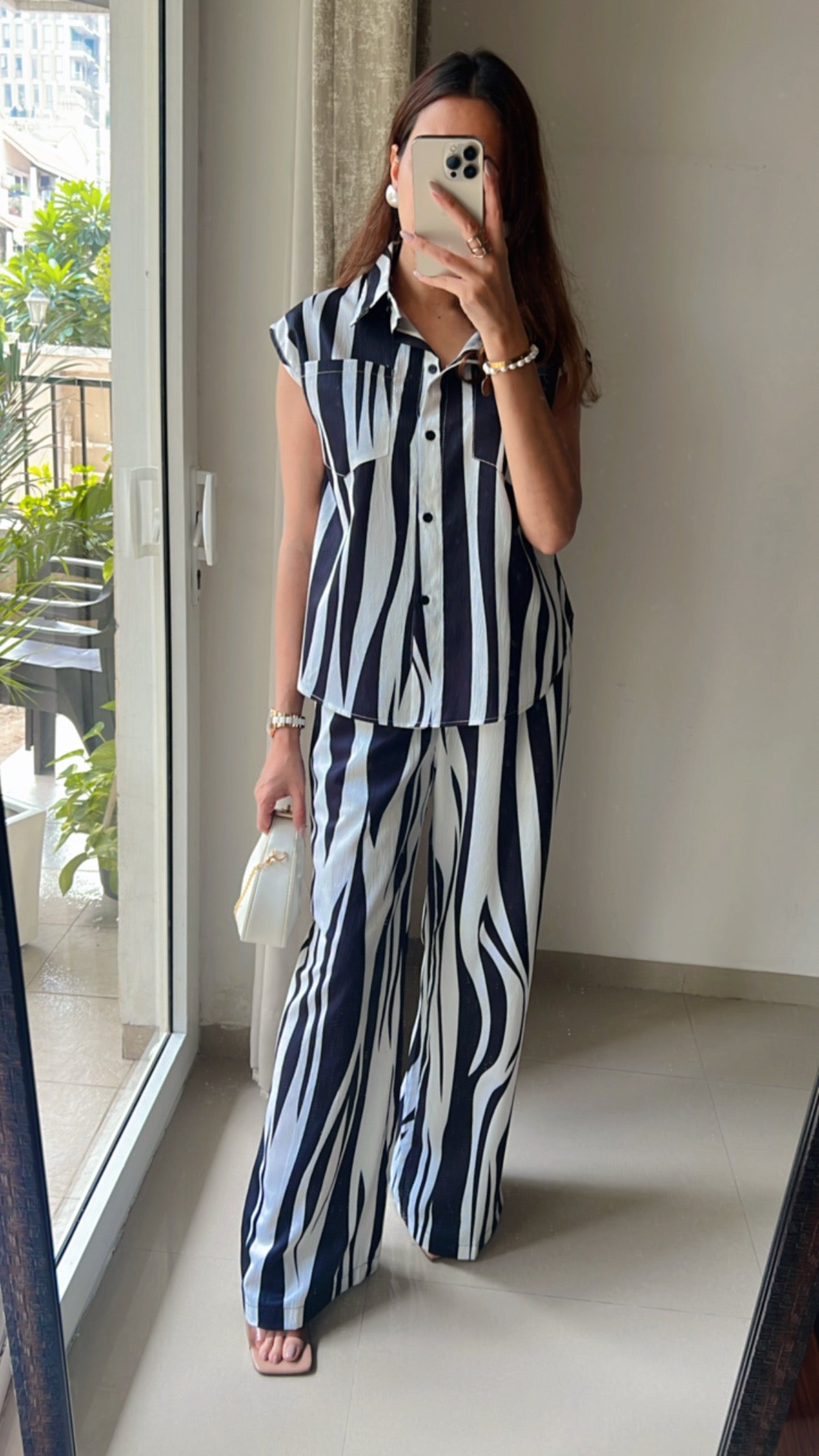 Printed Flaired Pants Co-ord