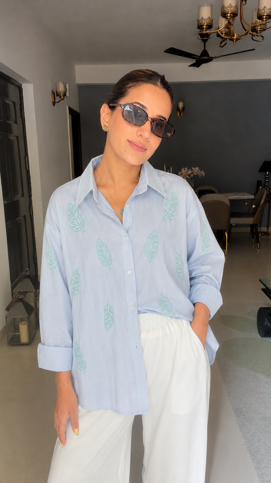 Women’s Cotton Embroidered Shirt