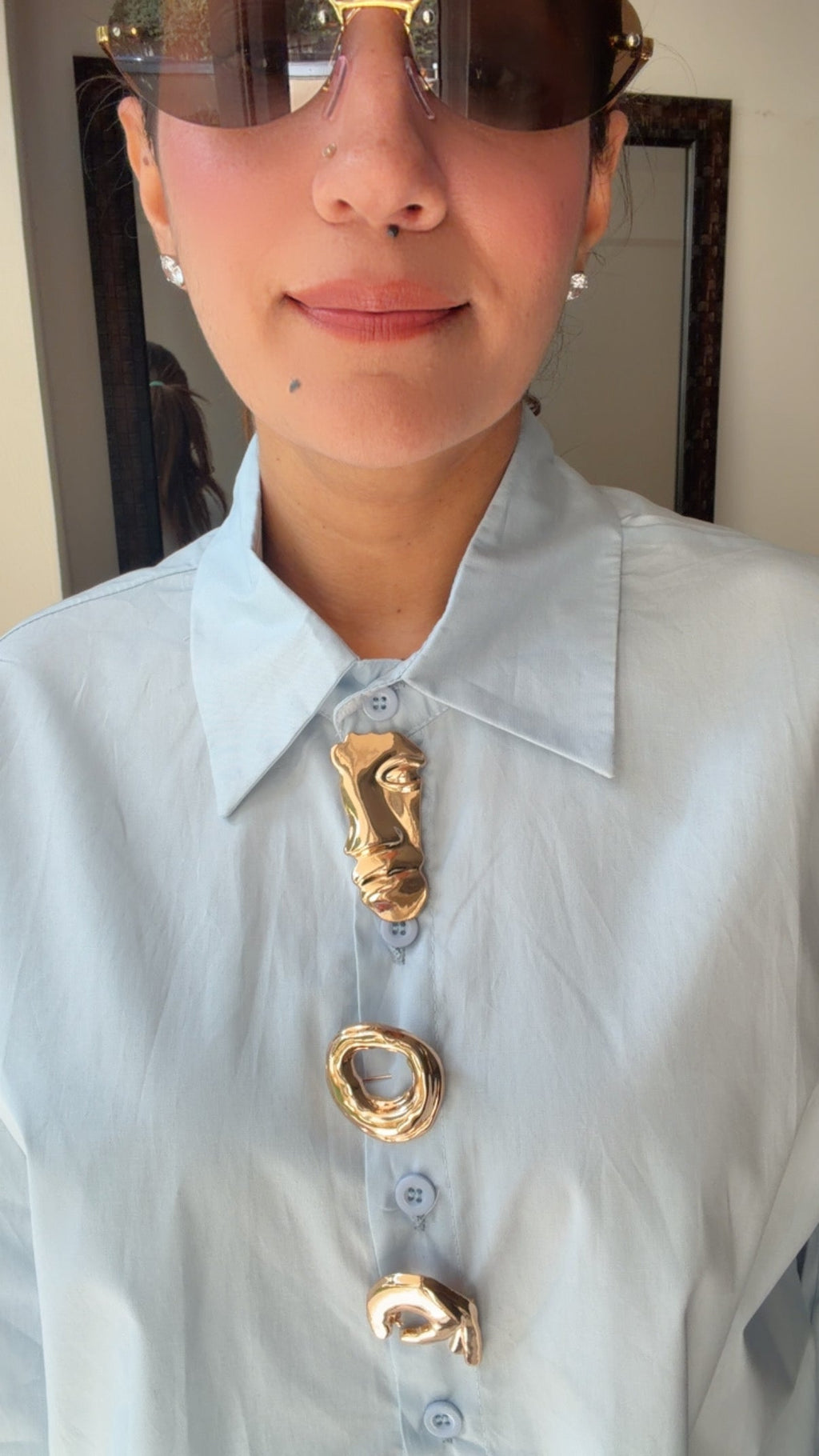 Multi Broach Poplin Shirt
