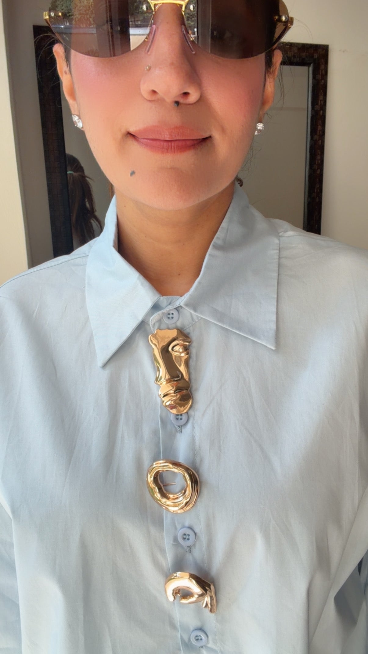 Multi Broach Poplin Shirt
