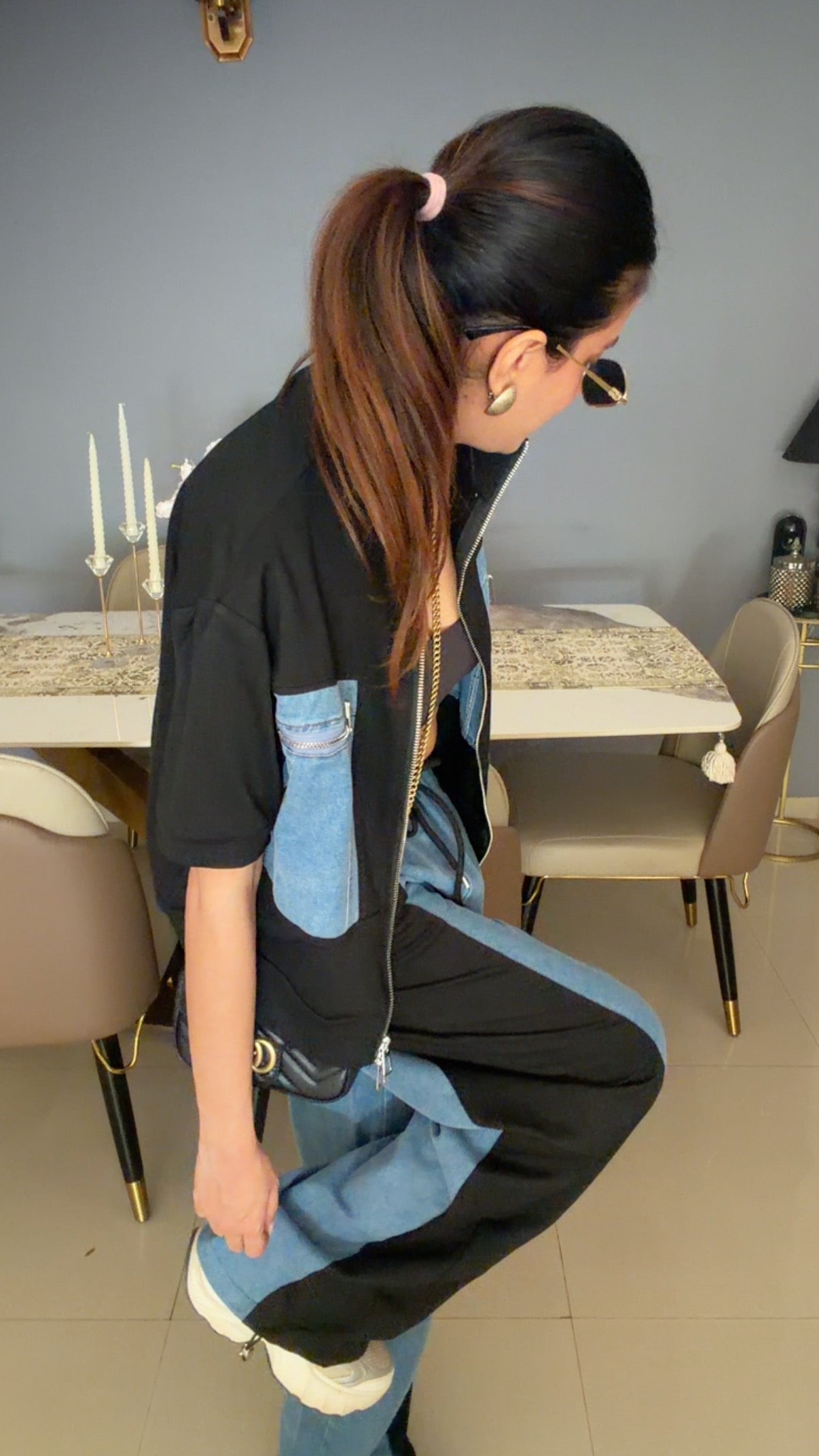 Denim Relaxed Fit Lounge Set