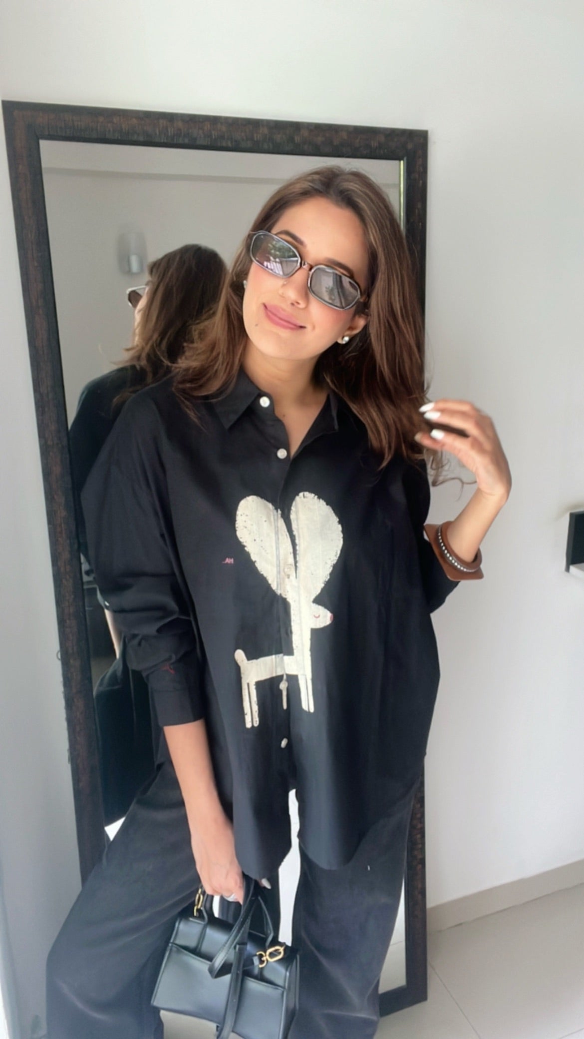 Deer Graphic Poplin Shirt